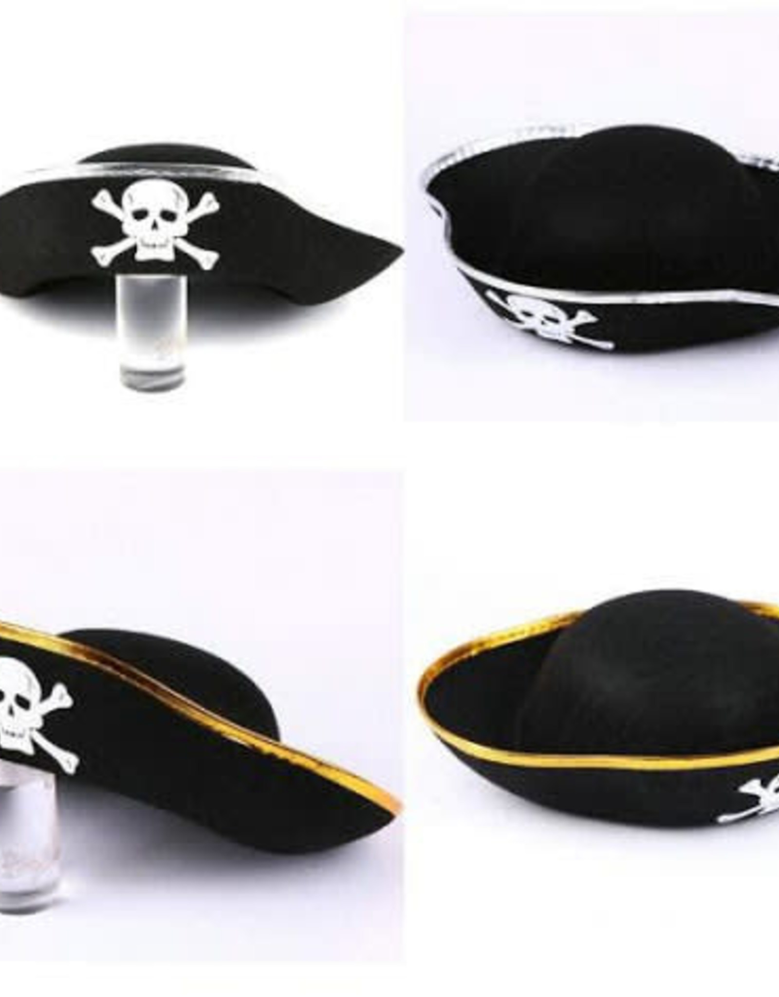 Black Pirate Hat with Skull Samaroo's Limited