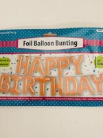 16 inches Happy Birthday Foil Balloons Bunting Rose Gold
