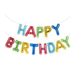 16 inches Happy Birthday Foil Balloons Bunting Multi