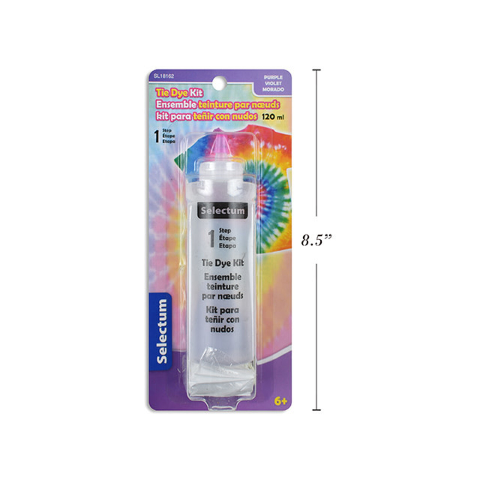 Tie Dye Bottle 120 ML with 6 Bands, 2 Gloves and Instructions