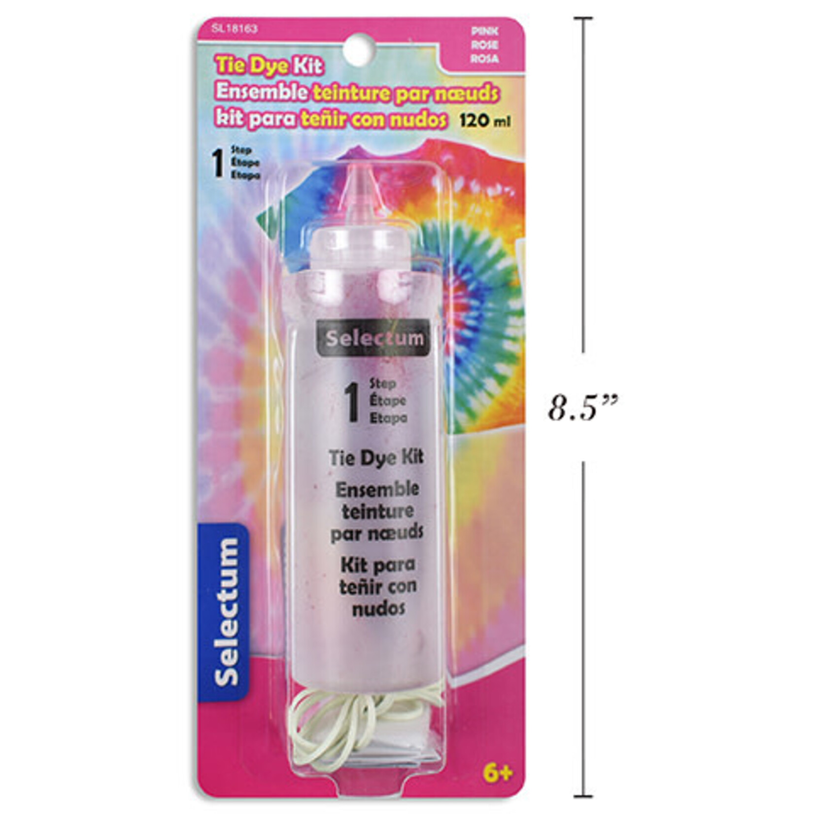 Tie Dye Bottle 120 ML with 6 Bands, 2 Gloves and Instructions