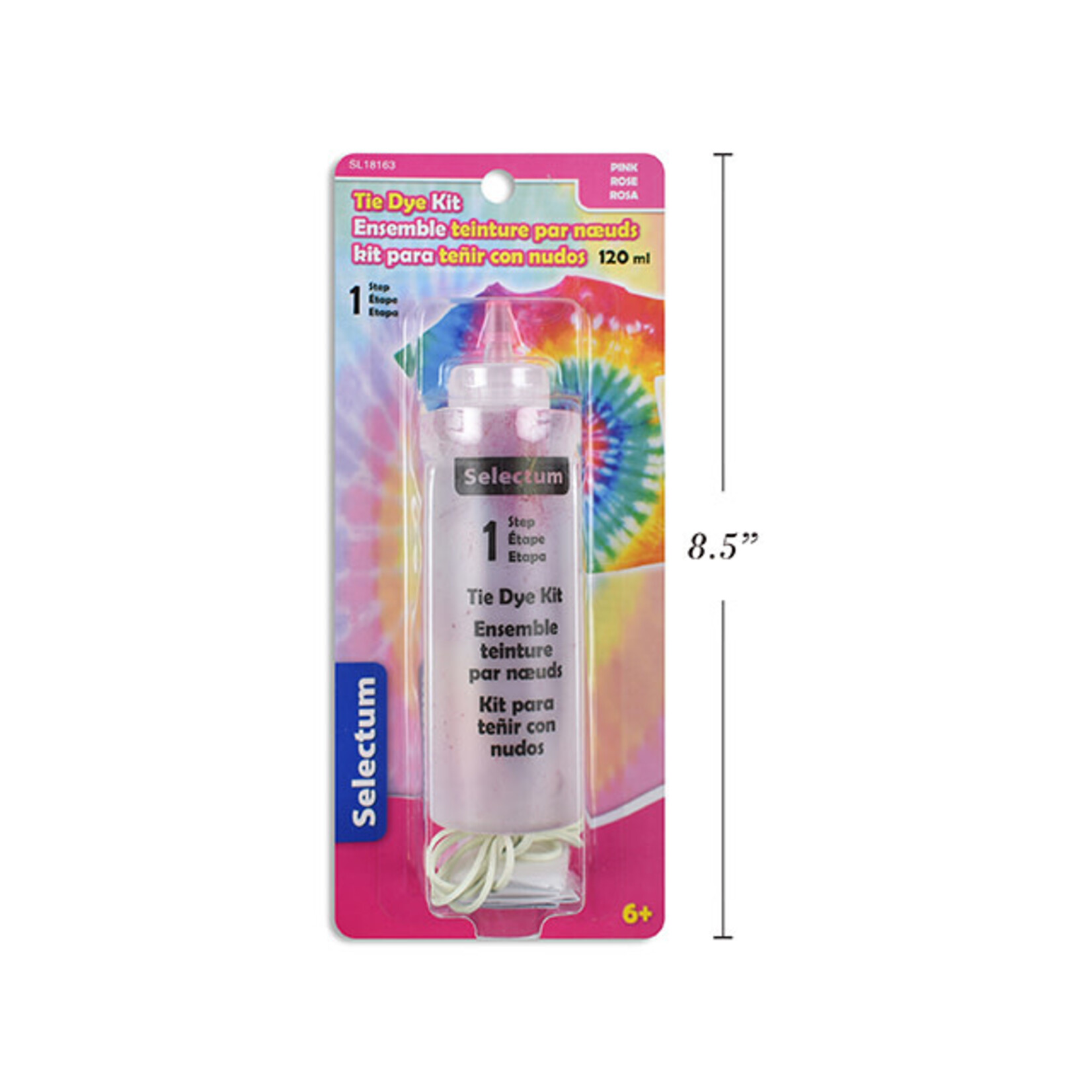 Tie Dye Bottle 120 ML with 6 Bands, 2 Gloves and Instructions