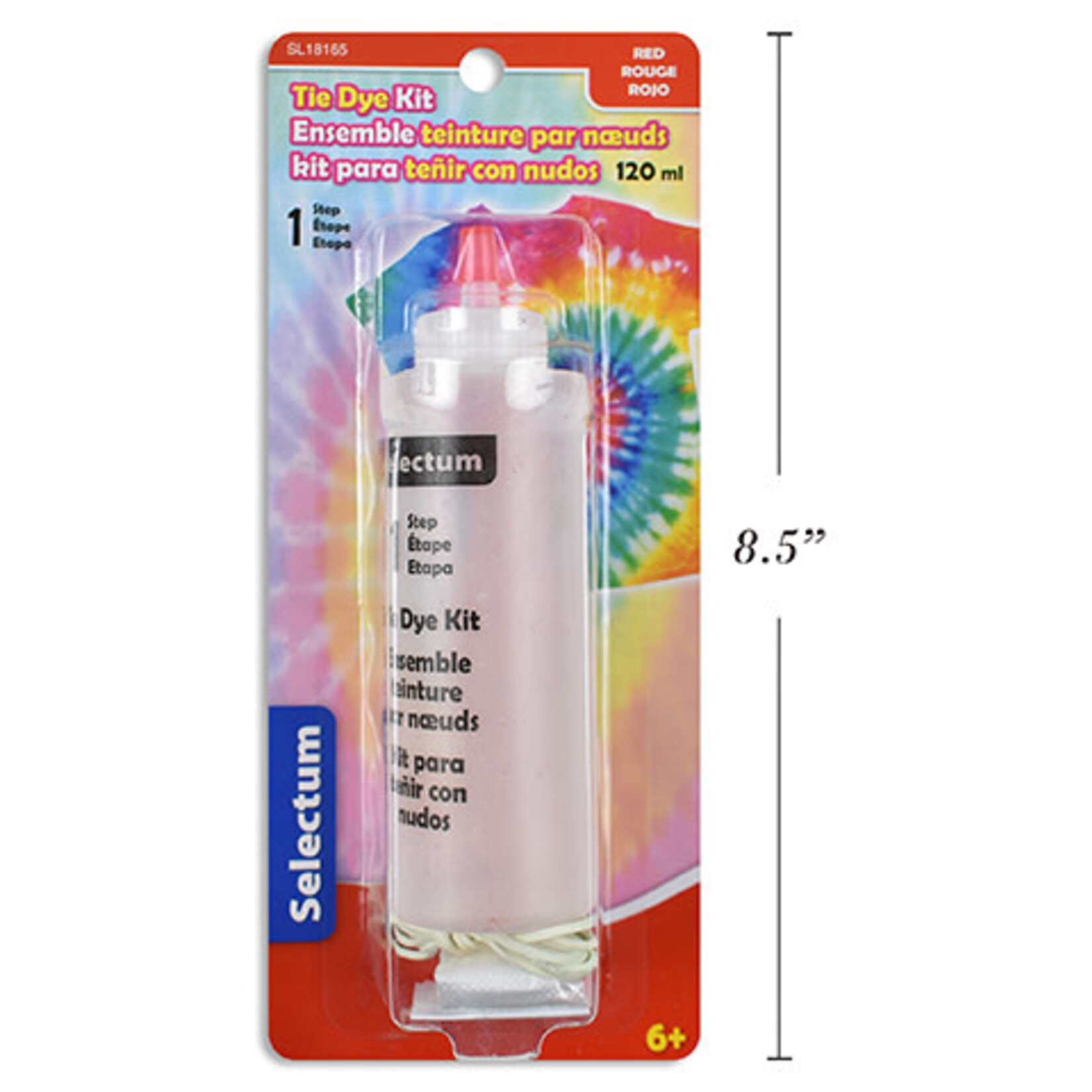 Tie Dye Bottle 120 ML with 6 Bands, 2 Gloves and Instructions