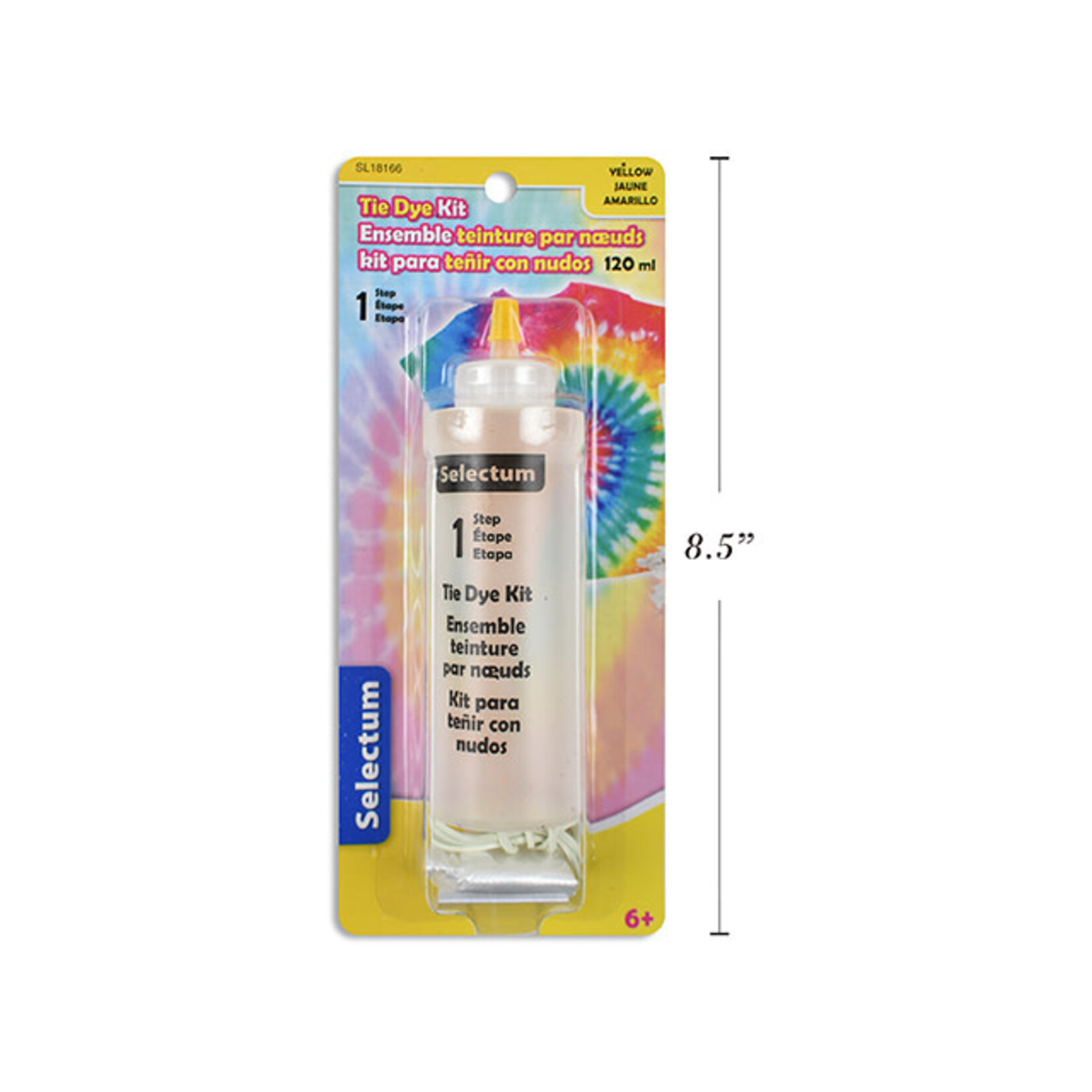 Tie Dye Bottle 120 ML with 6 Bands, 2 Gloves and Instructions