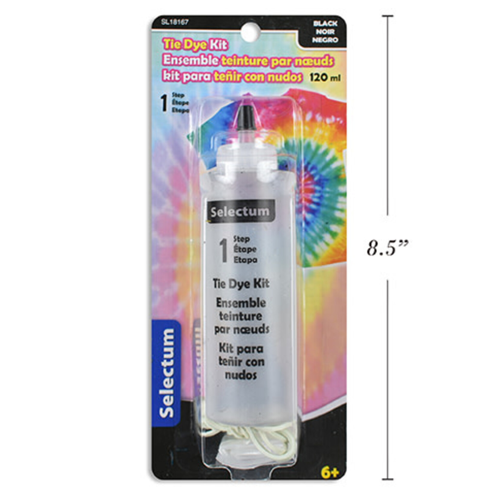 Tie Dye Bottle 120 ML with 6 Bands, 2 Gloves and Instructions