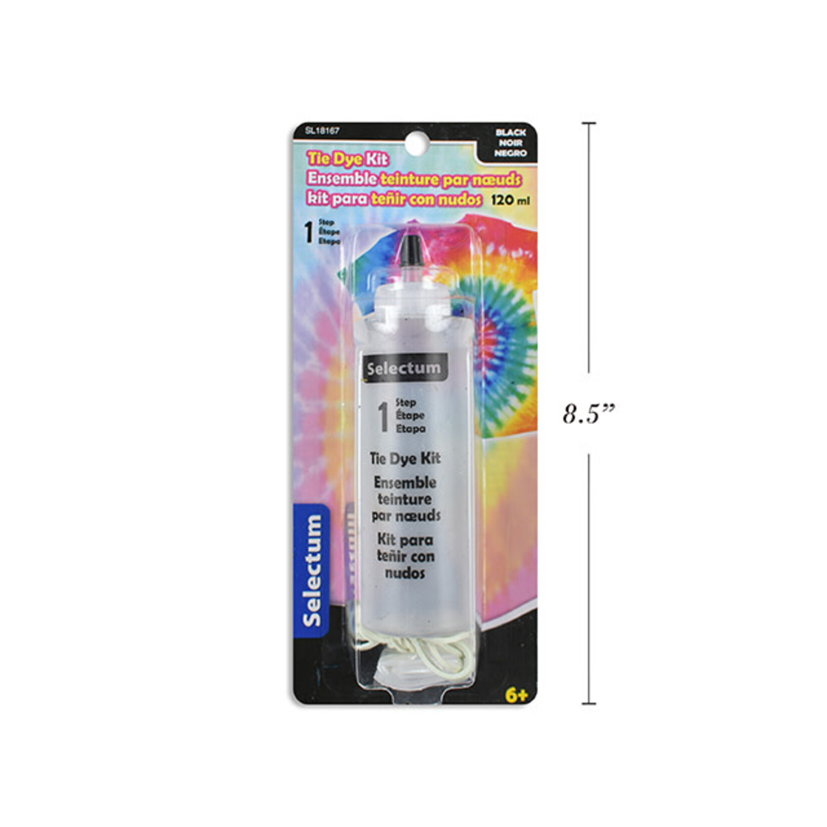Tie Dye Bottle 120 ML with 6 Bands, 2 Gloves and Instructions