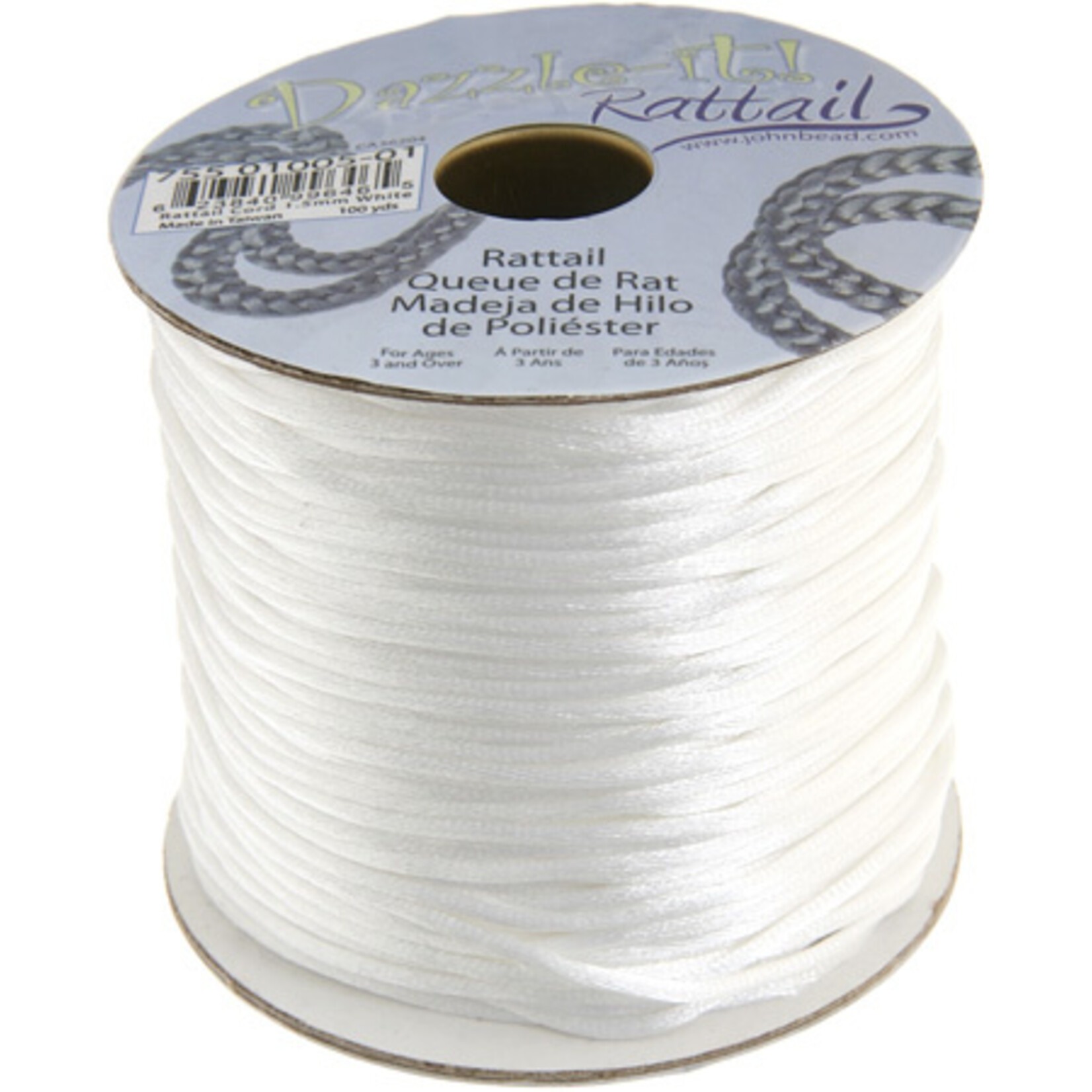 Rattail Cord 1.5mm (100 yards)  White