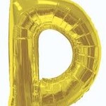 Foil Letter Balloon 34 Inches Gold D