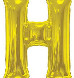 Foil Letter Balloon 34 Inches Gold H