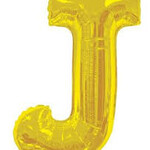 Foil Letter Balloon 34 Inches Gold J