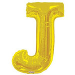 Foil Letter Balloon 34 Inches Gold J