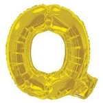 Foil Letter Balloon 34 Inches Gold Q