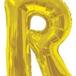 Foil Letter Balloon 34 Inches Gold R