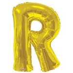 Foil Letter Balloon 34 Inches Gold R