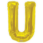 Foil Letter Balloon 34 Inches Gold U