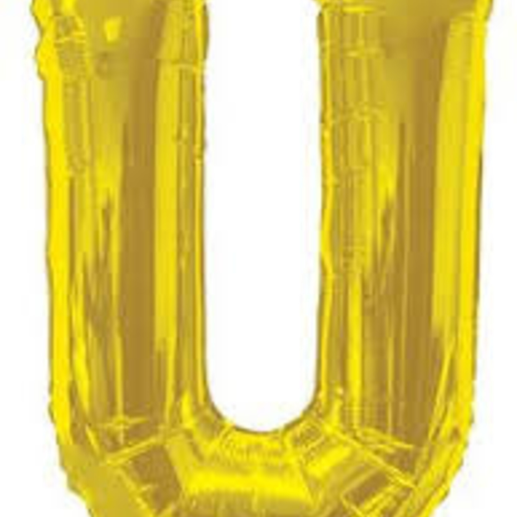 Foil Letter Balloon 34 Inches Gold U