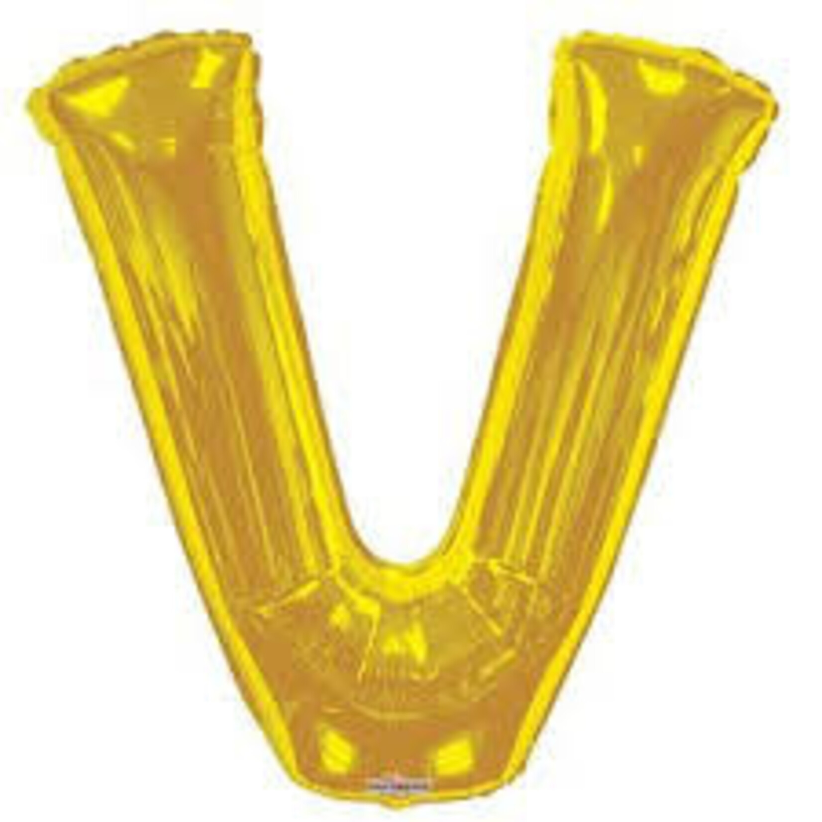 Foil Letter Balloon 34 Inches Gold V
