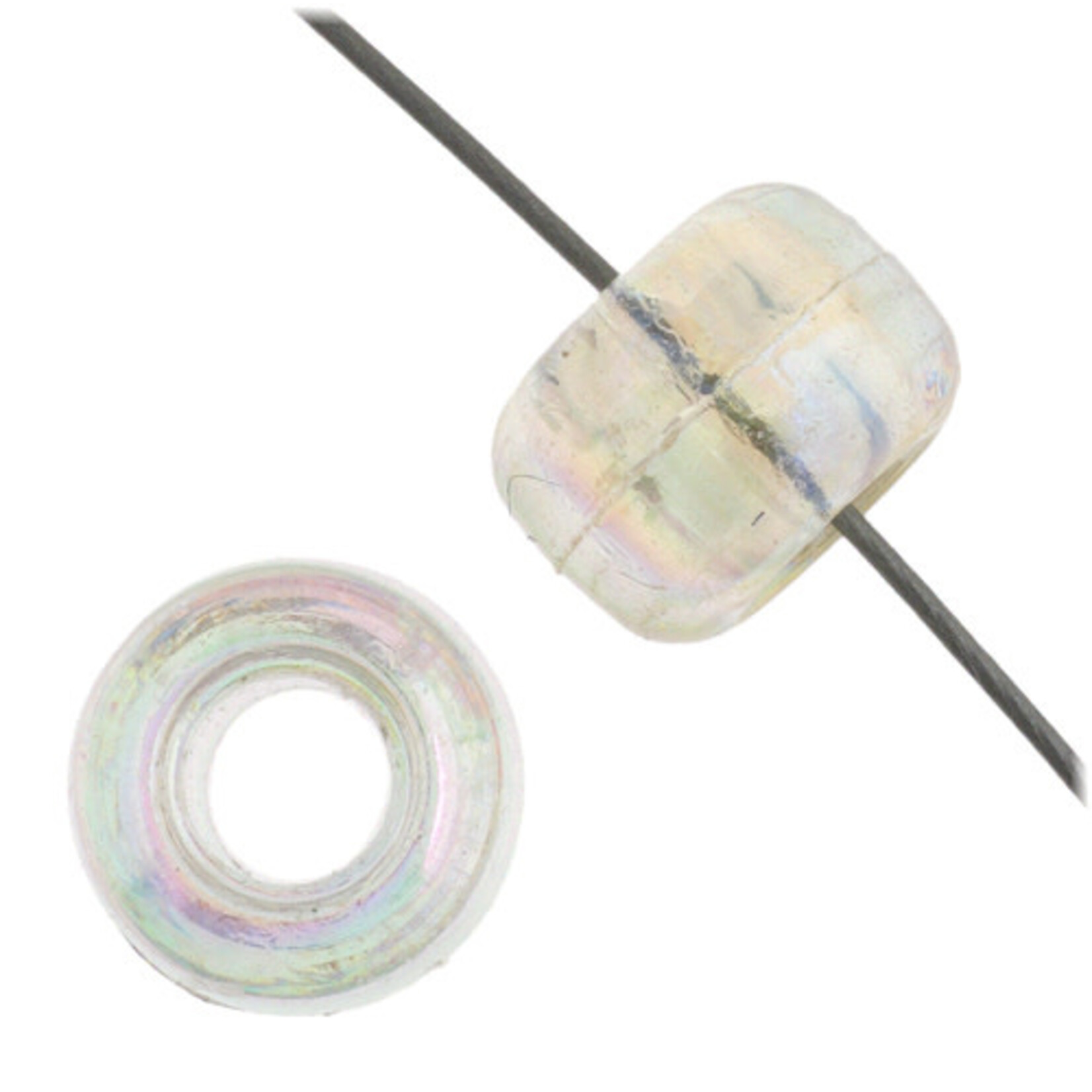 Crowbeads 9mm (60pcs) Crystal Transparent AB