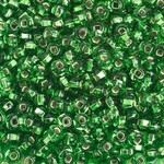 Ponybead  (500 grams) 6/0 Silverlined Lime Green