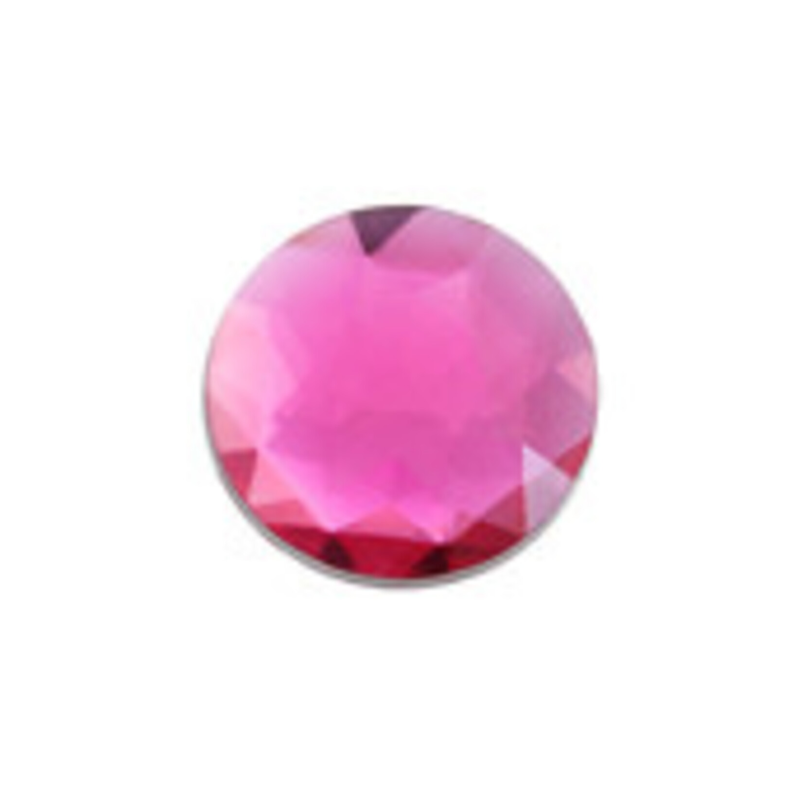 Acrylic Facetted Rhinestone Round 18mm (100 pcs)  Fuchsia