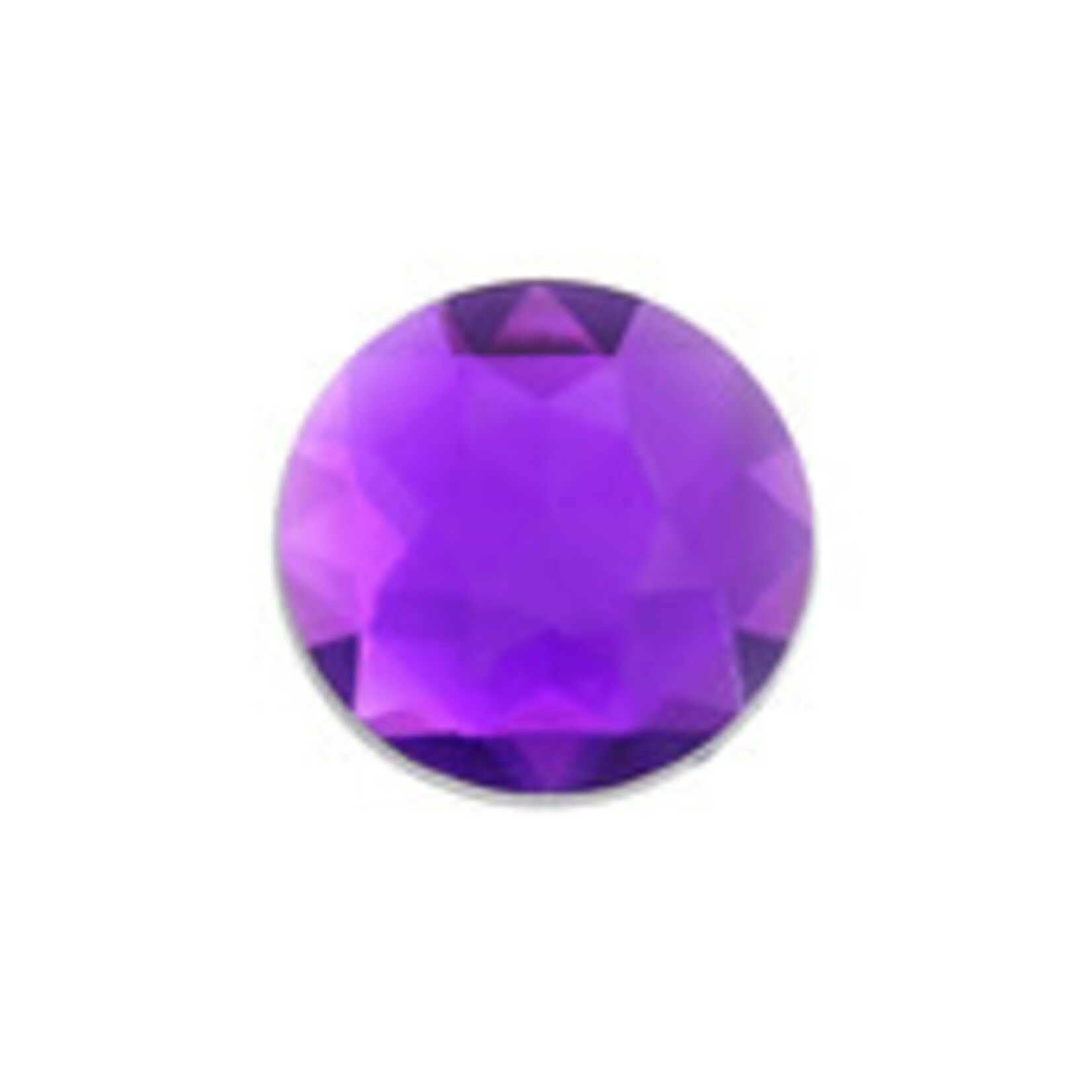 Acrylic Facetted Rhinestone Round 18mm (100 pcs)  Purple