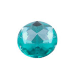 Acrylic Facetted Rhinestone Round 18mm (100 pcs)  Teal