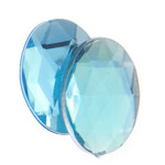 Acrylic Facetted Rhinestone Oval (100 pcs) 25x18mm Aqua