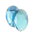 Acrylic Facetted Rhinestone Oval (100 pcs) 25x18mm Aqua