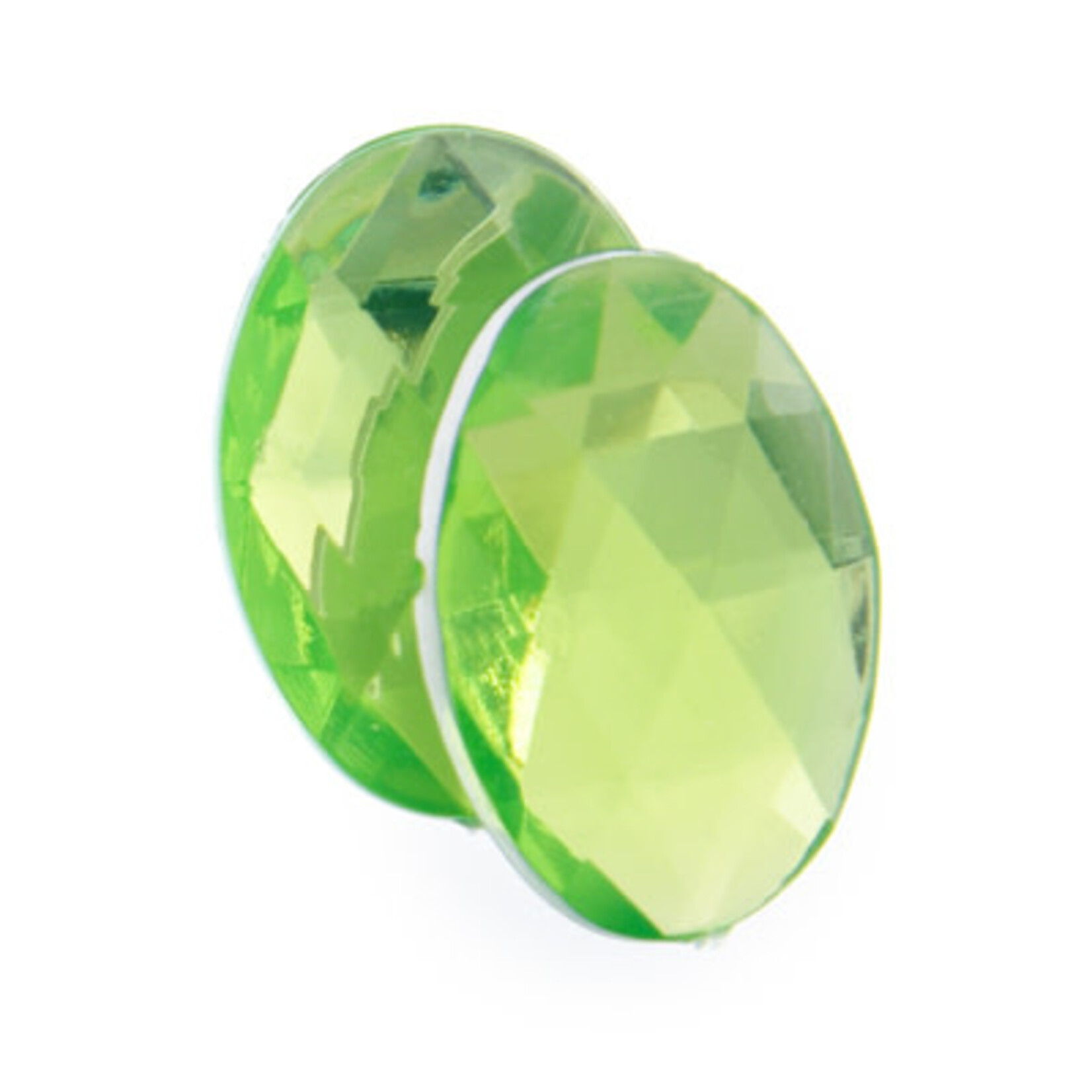 Acrylic Facetted Rhinestone Oval (100 pcs) 25x18mm Peridot