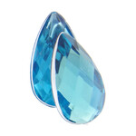 Acrylic Facetted Rhinestone Pear 30x17mm  (100 pcs) Aqua