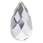 Acrylic Facetted Rhinestone Pear 30x17mm  (100 pcs) Crystal