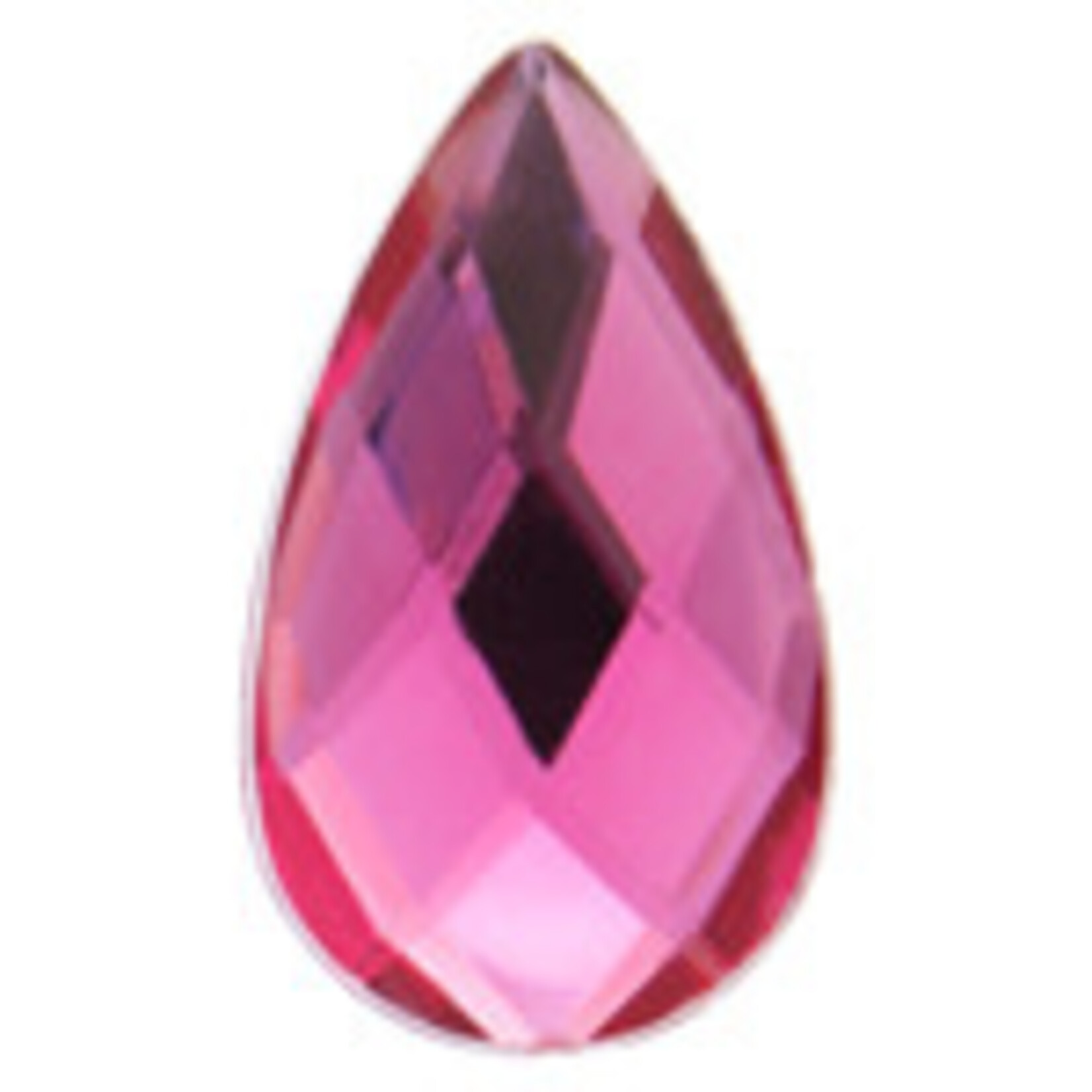 Acrylic Facetted Rhinestone Pear 30x17mm  (100 pcs) Fuchsia