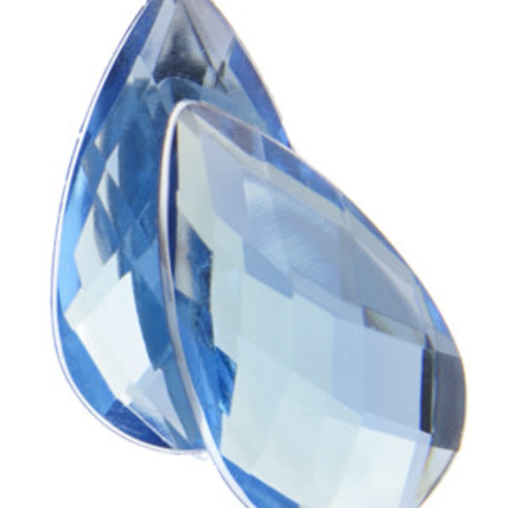 Acrylic Facetted Rhinestone Pear 30x17mm  (100 pcs) Light Blue