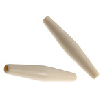 Acrylic Hairbone Pipe 2 Inches (12 pcs) Bone White