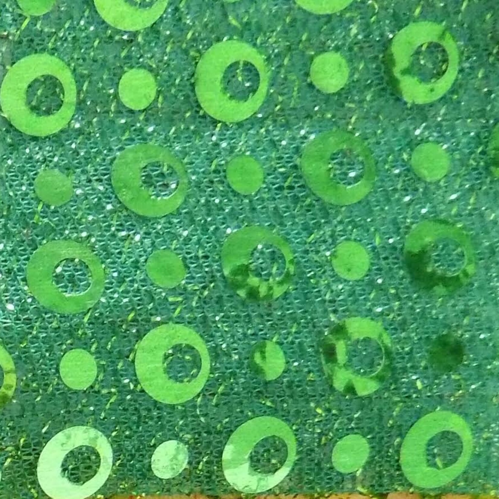 Shining Mesh With Green Dot Green
