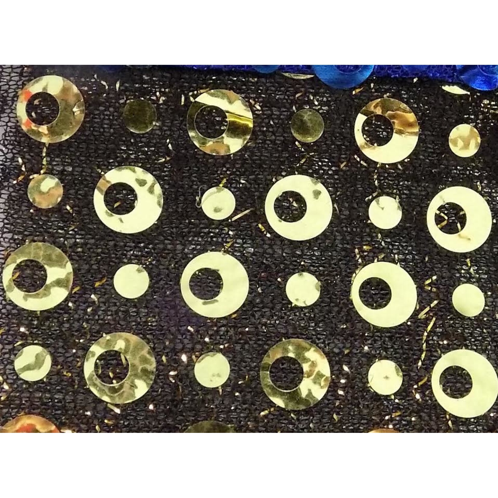 Shining Mesh With Gold Dot Black/Gold