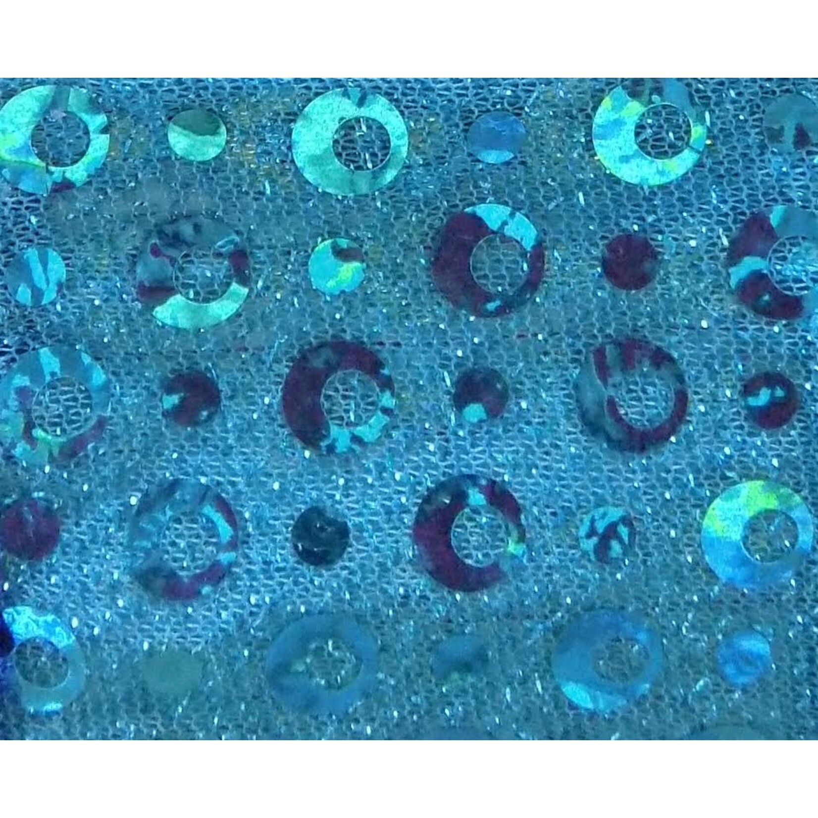 Shining Mesh With Silver Dot Turquoise