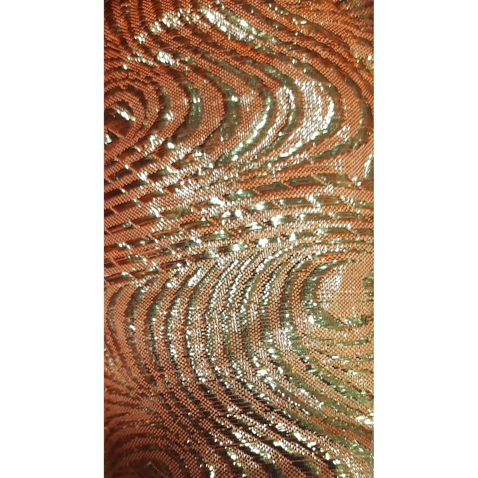 Swirl Lame 45 Inches - Copper