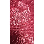 Swirl Lame 45 Inches - Red