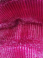 Metallic Accordion Lame - Fuchsia