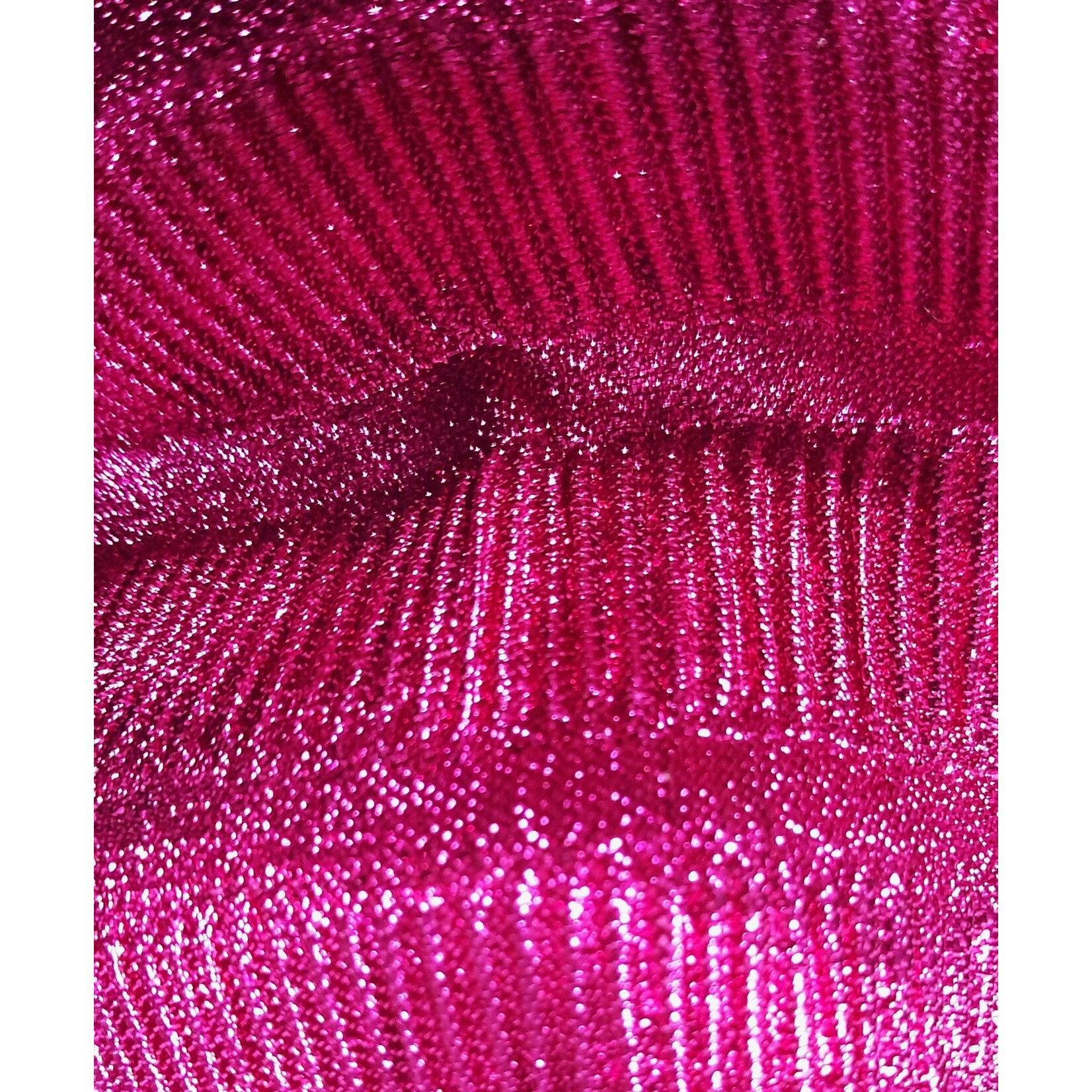 Metallic Accordion Lame - Fuchsia