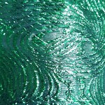 Swirl Lame 45 Inches - Emerald Green