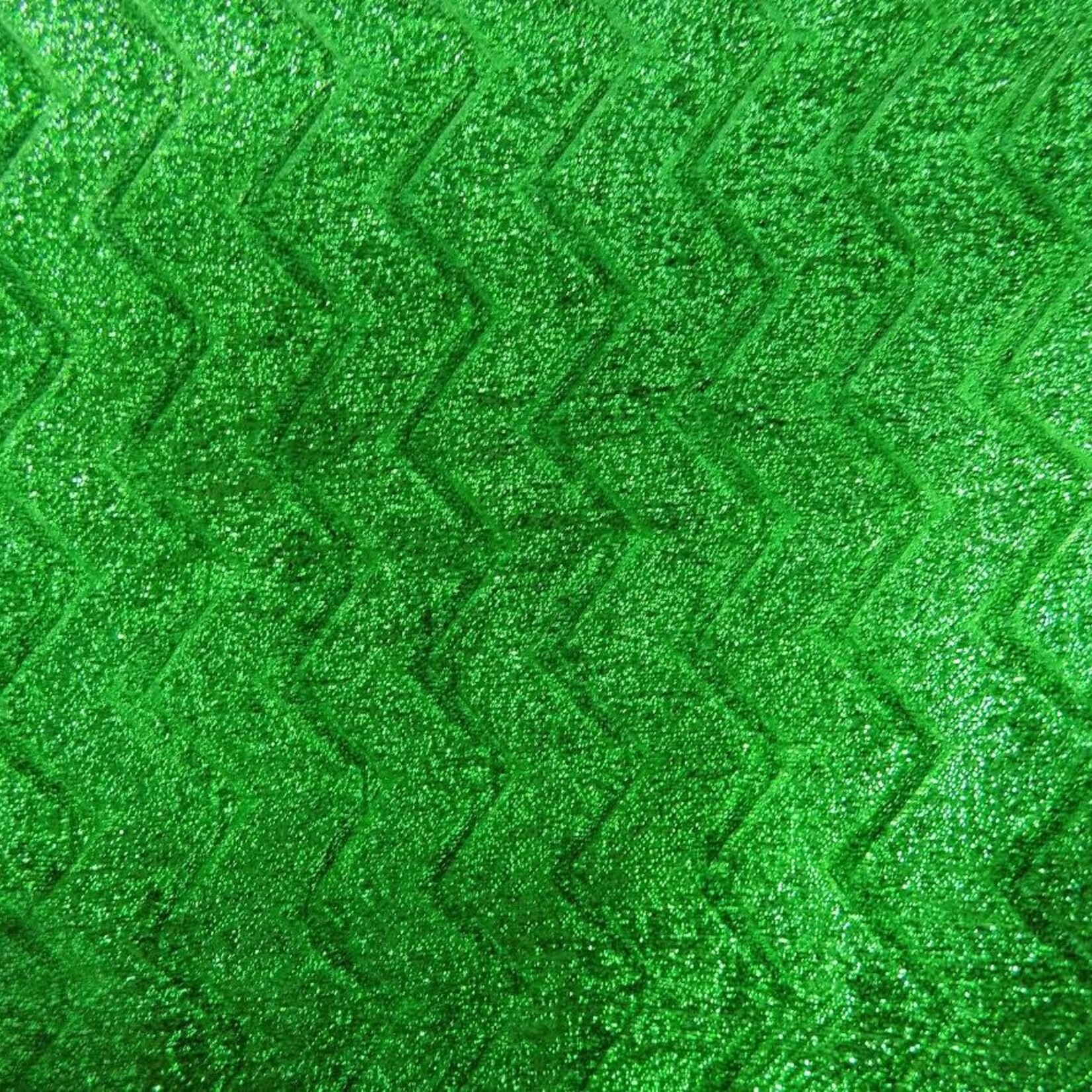 Zig Zag Lame 45 Inches - Green