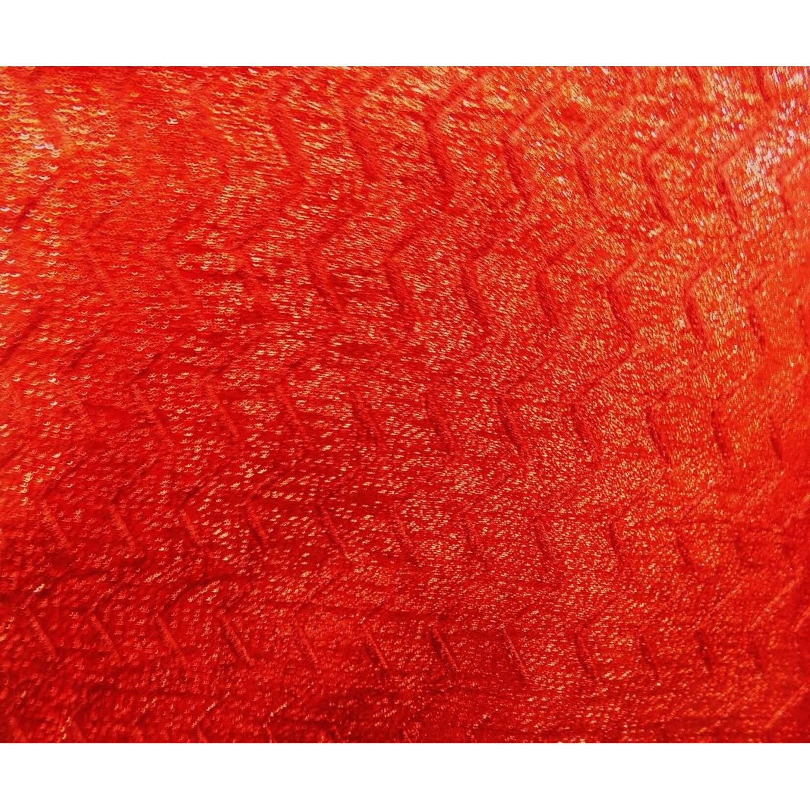 Zig Zag Lame 45 Inches - Red