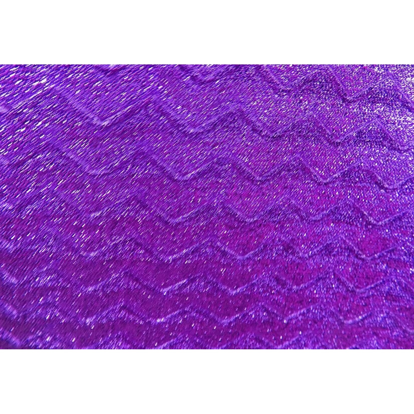 Zig Zag Lame 45 Inches - Purple