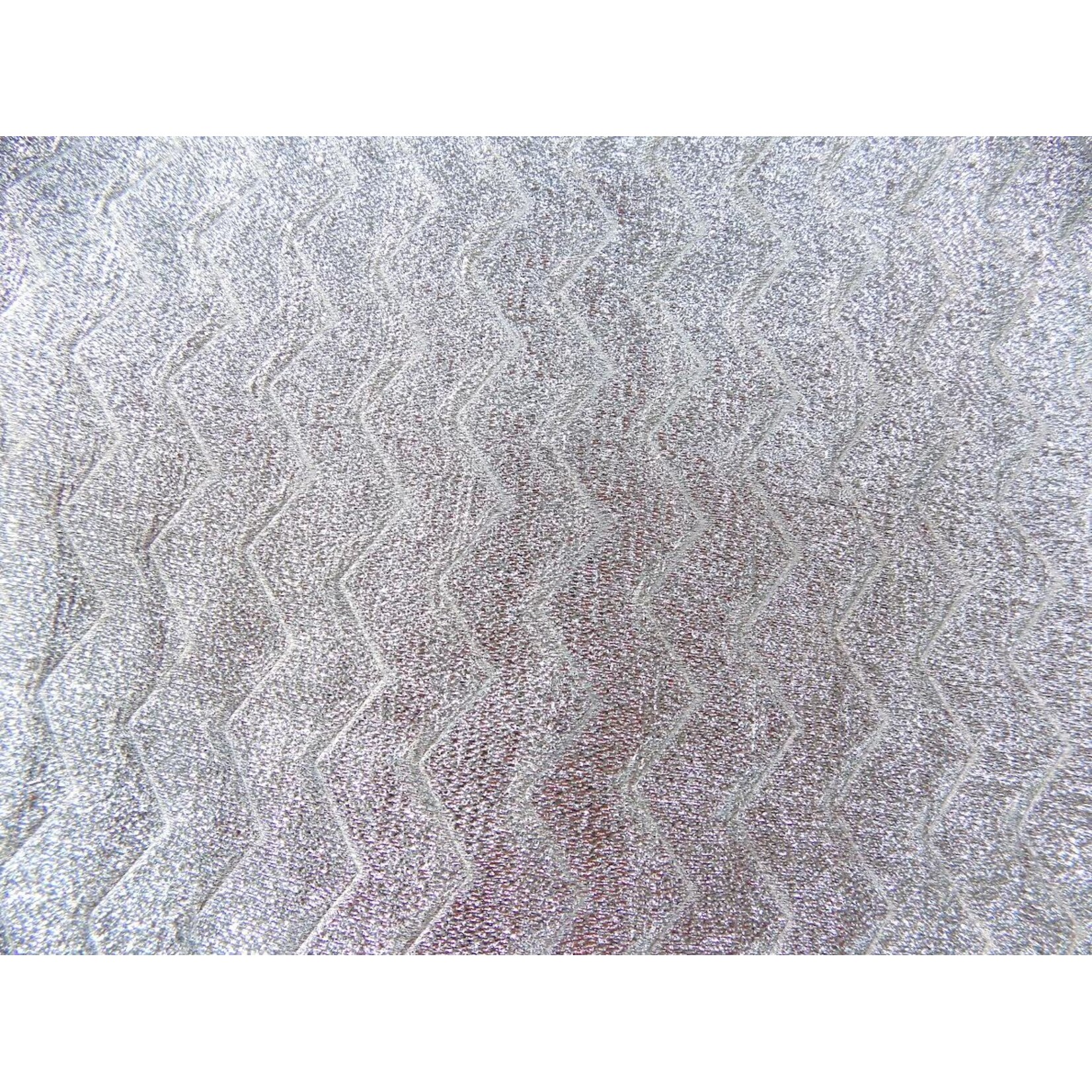 Zig Zag Lame 45 Inches - Silver