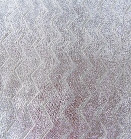 Zig Zag Lame 45 Inches - Silver
