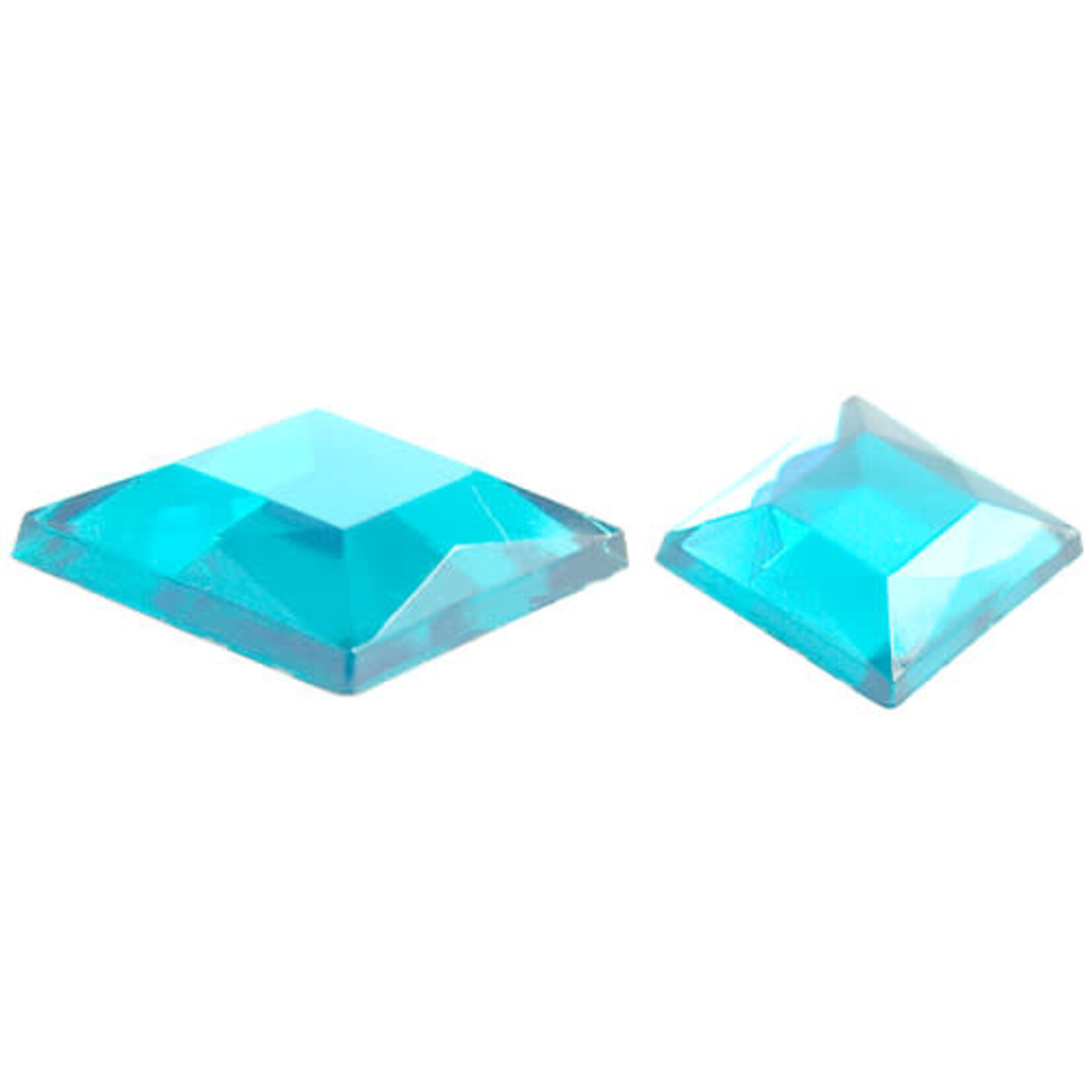 Acrylic Facetted Rhinestone Square 14mm (100 pcs)