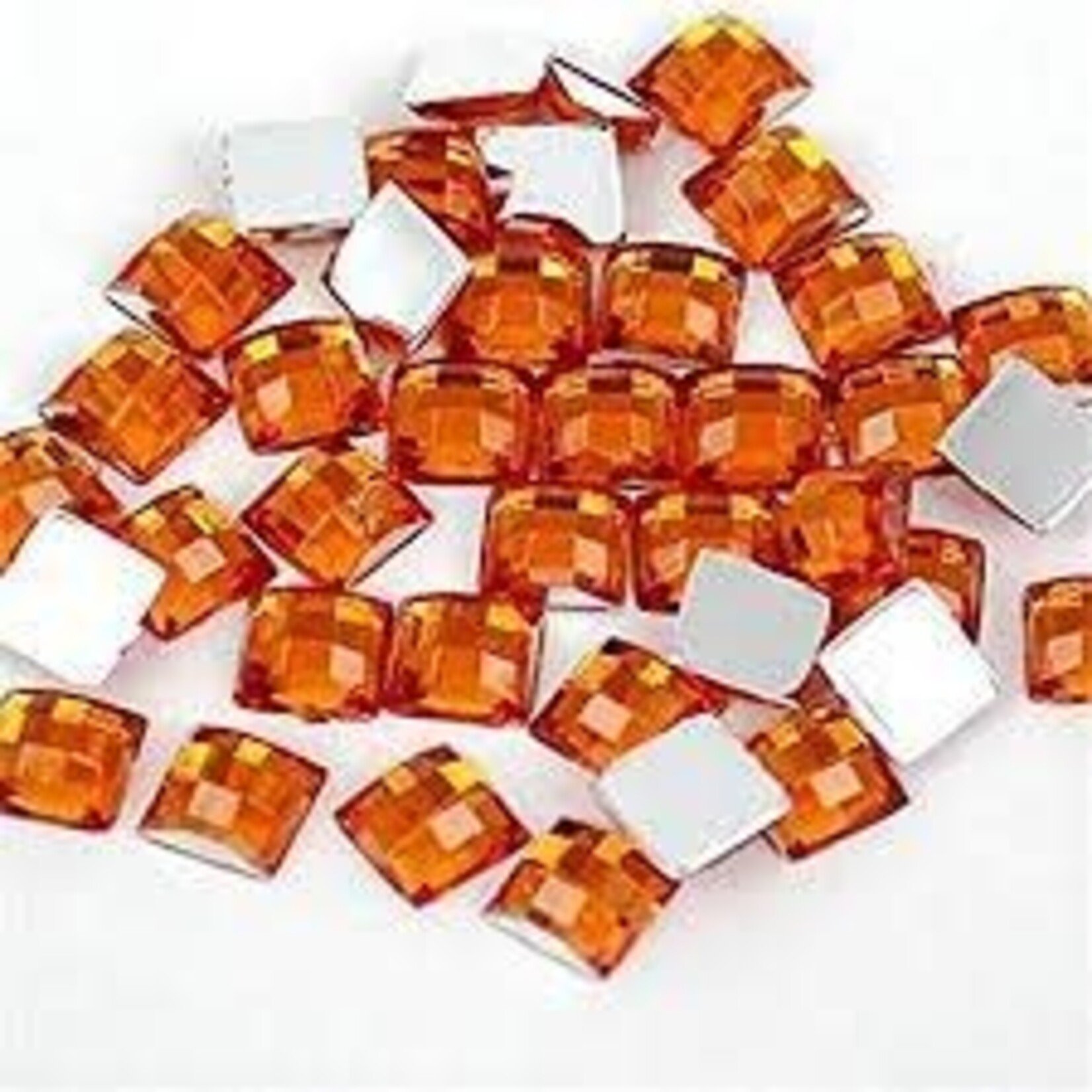 Acrylic Facetted Rhinestone Square 14mm (100 pcs)
