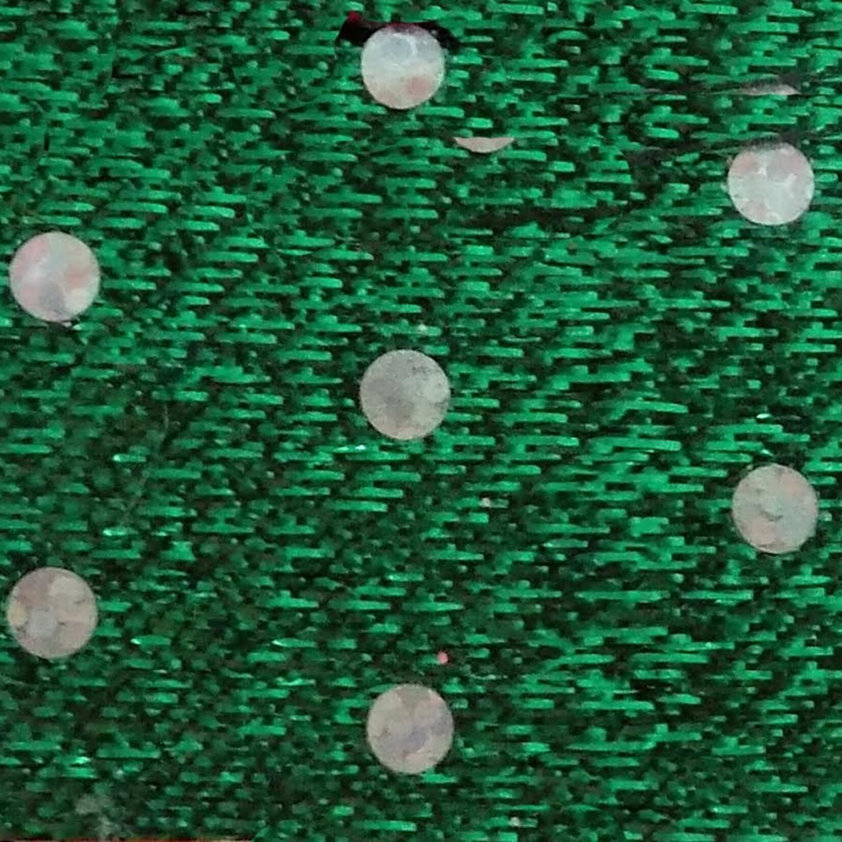 Metallic Lame with Dots 45 Inches -  Emerald  Green